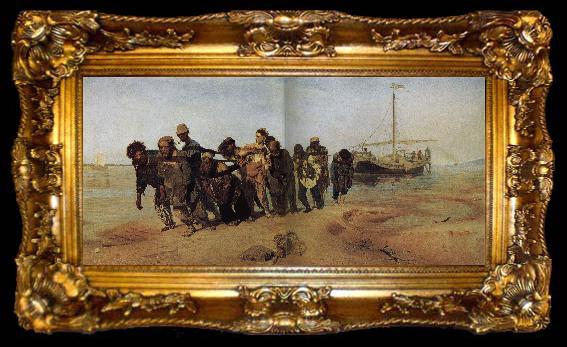 framed  Ilia Efimovich Repin Volga River